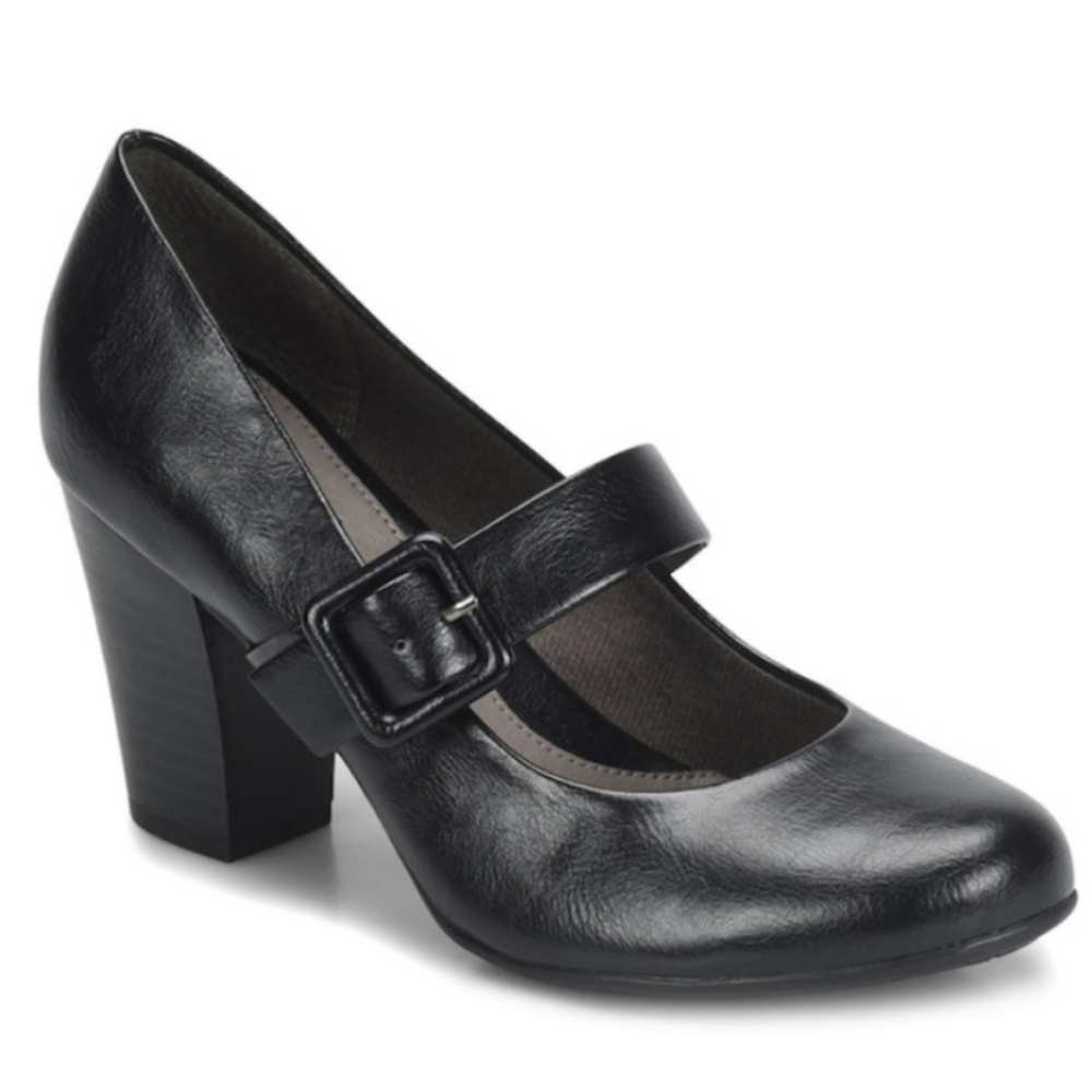 EURO Soft BlackMary Janes, Heels. SIZE 8.5 90s Maryjane Heels